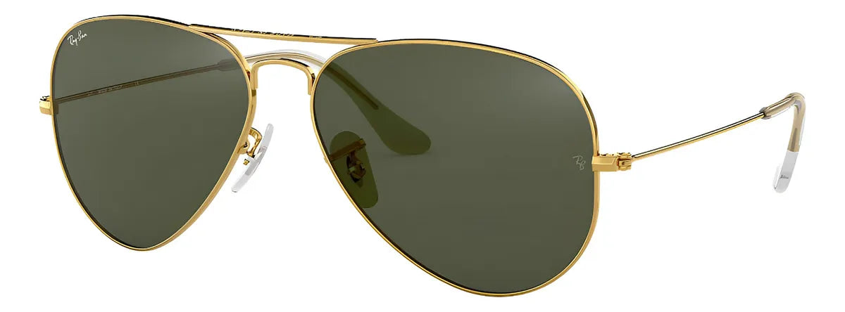 Aviador clasico dorado con lente verde