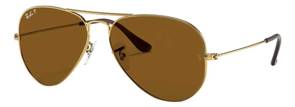 Aviador polarizado dorado con lente marrón