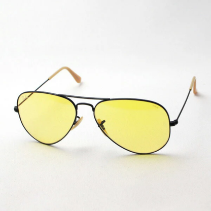 Aviador Negro con Lente Amarillo