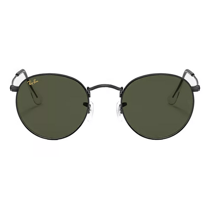Round Metal Negro con Lente Verde