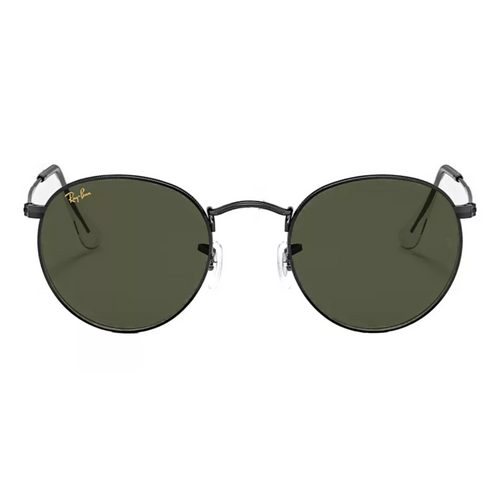 Round Metal Negro con Lente Verde