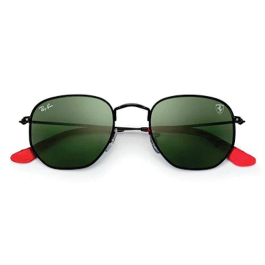 Ferrari Hexagonal Negro/Verde patilla punta roja
