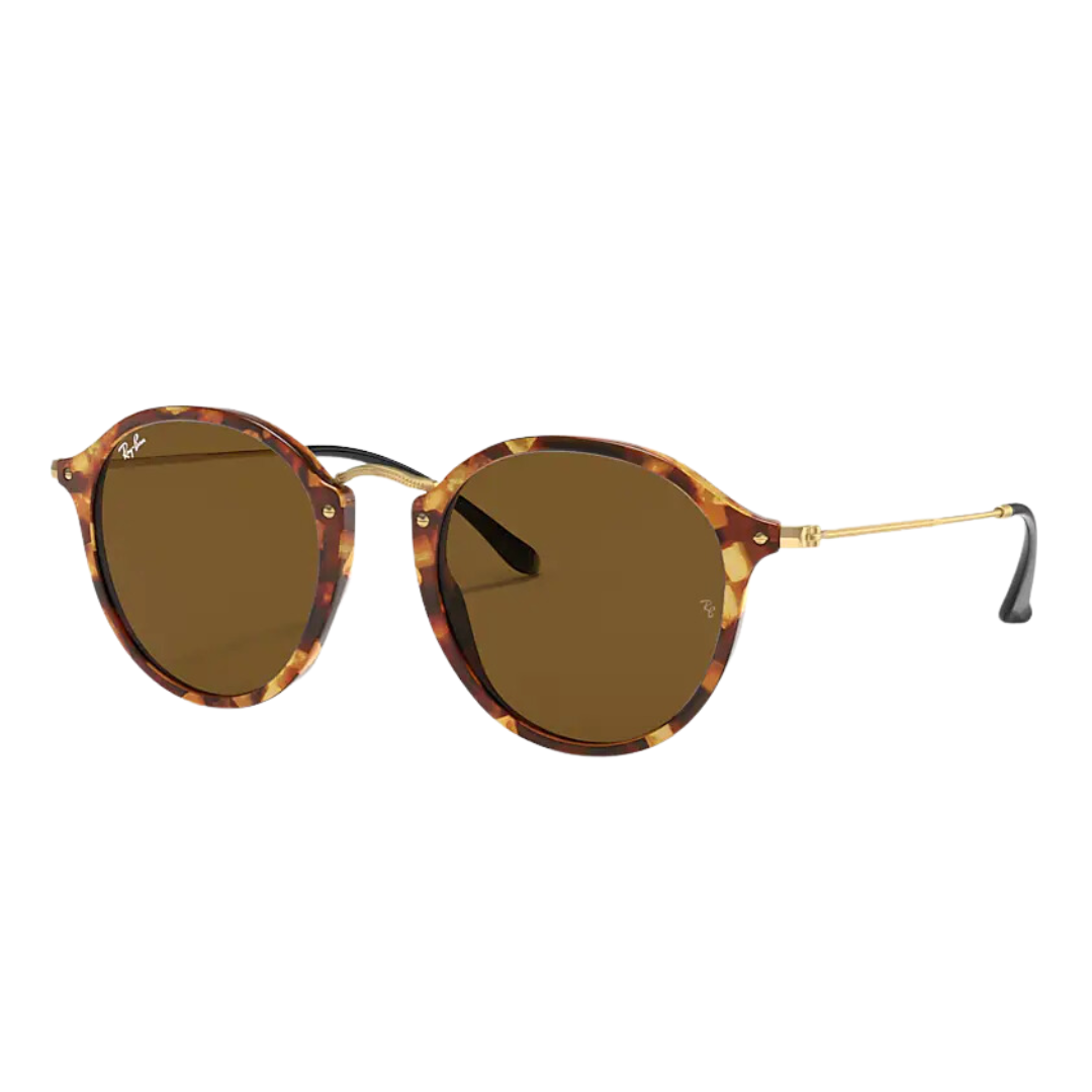 Round Fleck Carey Marrón Liso