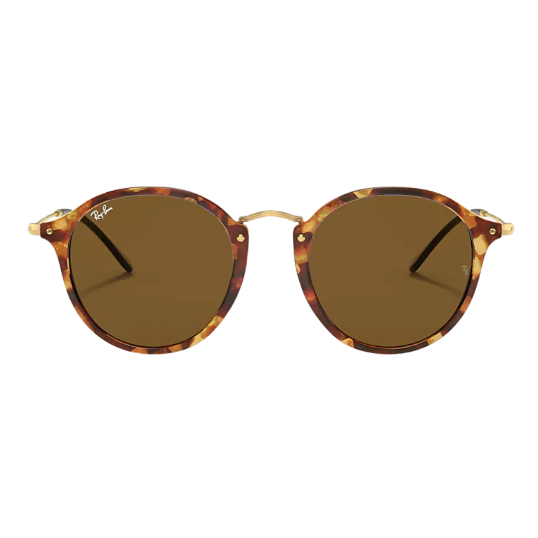 Round Fleck Carey Marrón Liso