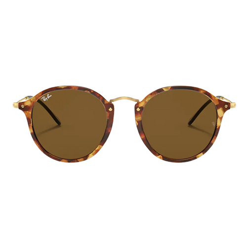 Round Fleck Carey Marrón Liso