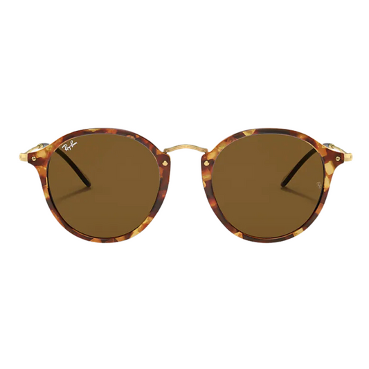 Round Fleck Carey Marrón Liso