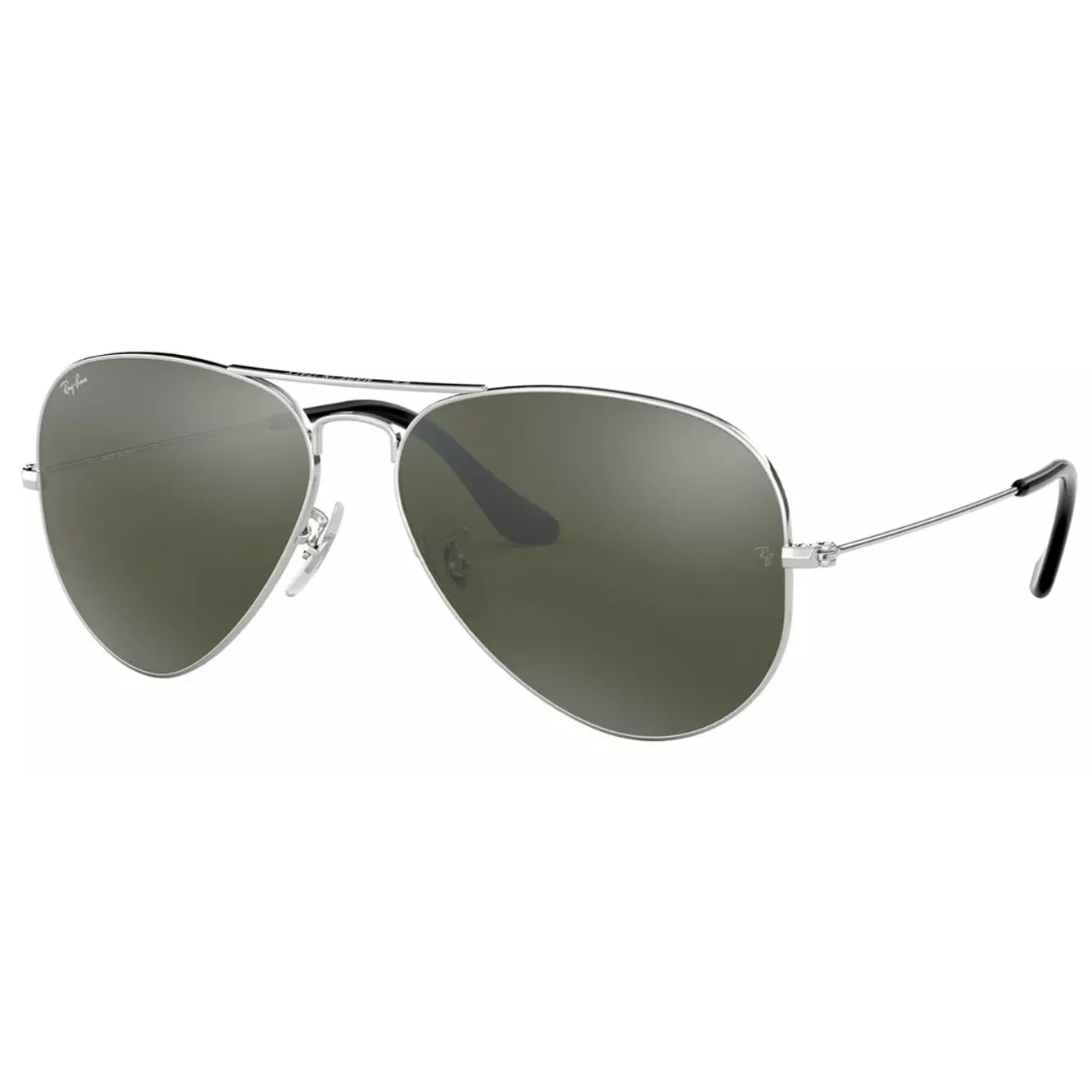 Aviador Plateado con Lente Espejo