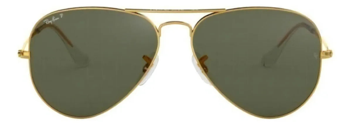 Aviador clasico dorado con lente verde