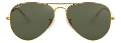 Aviador clasico dorado con lente verde