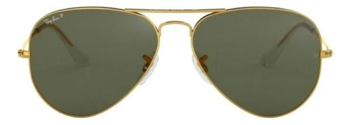 Aviador clasico dorado con lente verde