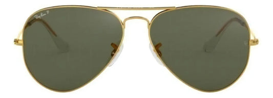 Aviador clasico dorado con lente verde