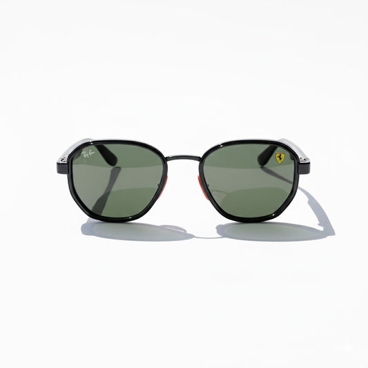 Ferrari Gunmetal Negro/Verde patilla punta roja